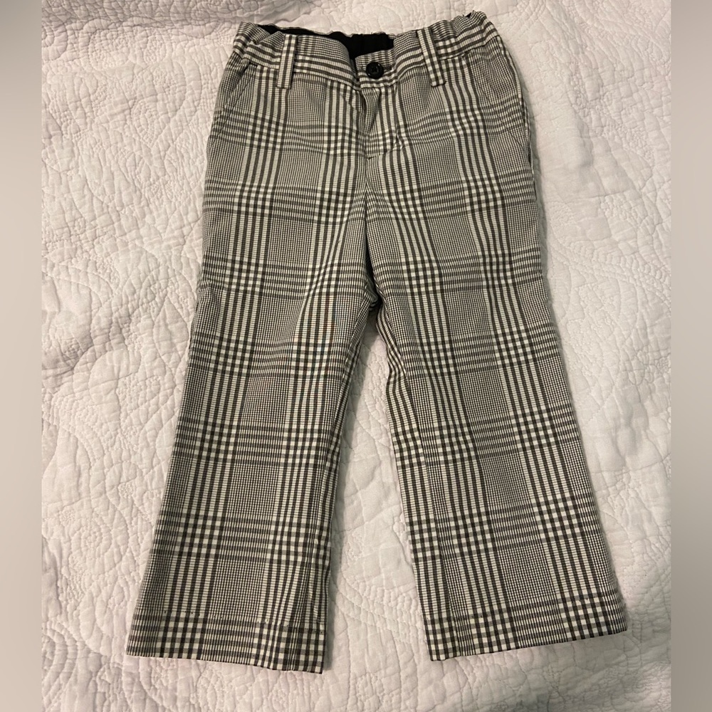 Janie and Jack Plaid Boys Dress Adjustable Pants